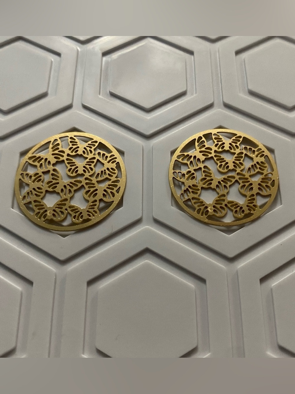 Origami Owl Large Gold Butterfly Faceplate